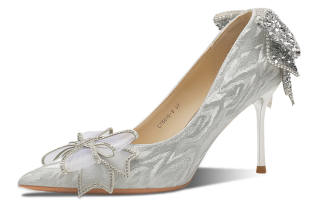 Ainer-cat Ainer cat Slim Heel High Heels 8cm Women's Silver