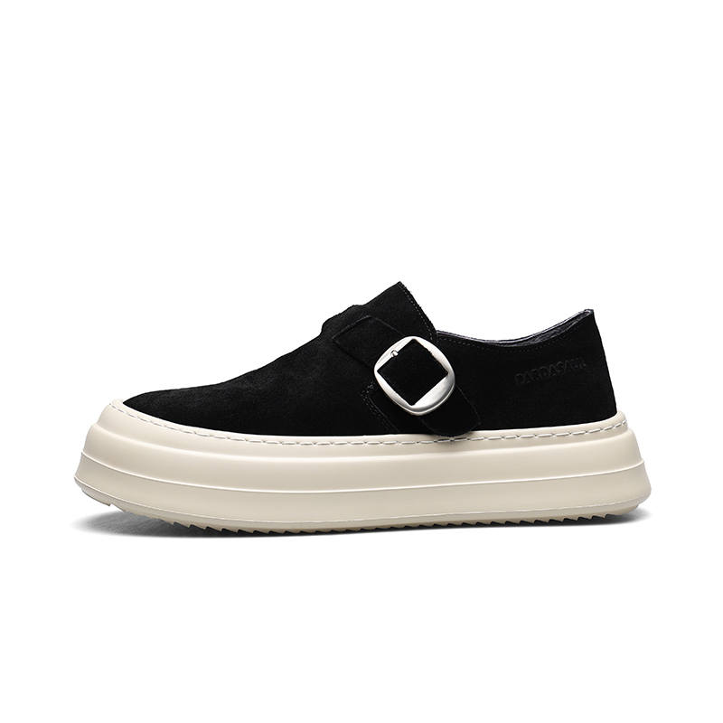PARDASAUL Cow Split Leather Height Increasing Slip Resistant Low top Casual Shoes Men's