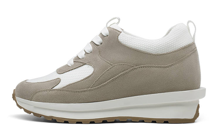 He Jinchang Hermione Liter Collection Cow Leather Slip Resistant Slip Resistant Low top Casual Shoes Women's Khaki
