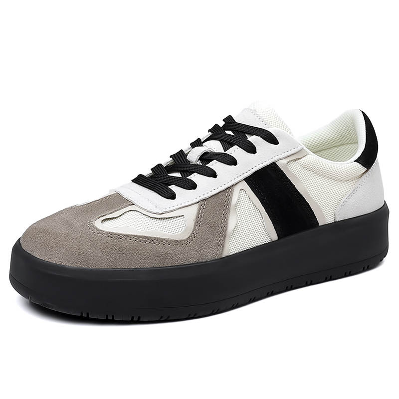 Frank Mully Top Grain Cow Leather Abrasion Resistant Abrasion Resistant Low top Skateboard Shoes Men's Black