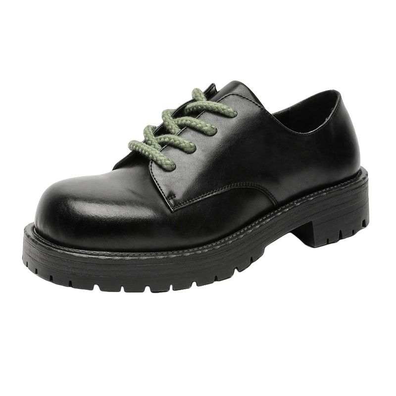 Cleverneonmore Microfiber Leather Low top Casual Shoes Unisex Black