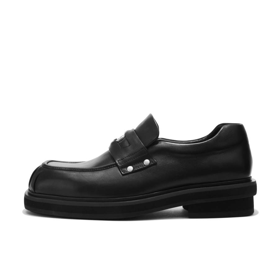 TAICHIISM Top Grain Cow Leather Casual Shoes Men's Black