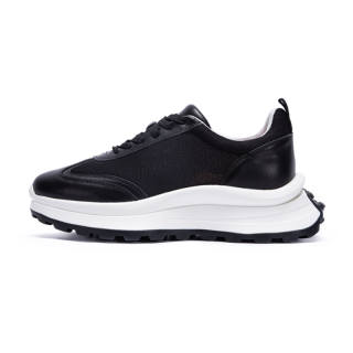 CHCH Platform Mesh Cortez Shoes Textile, Top Grain Cow Leather Cushioning Slip Resistant Breathable