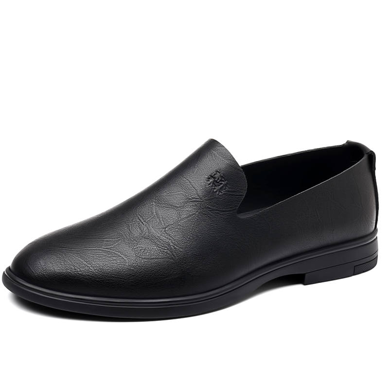 Mulinsen Cow Split Leather Casual Shoes Men's Black