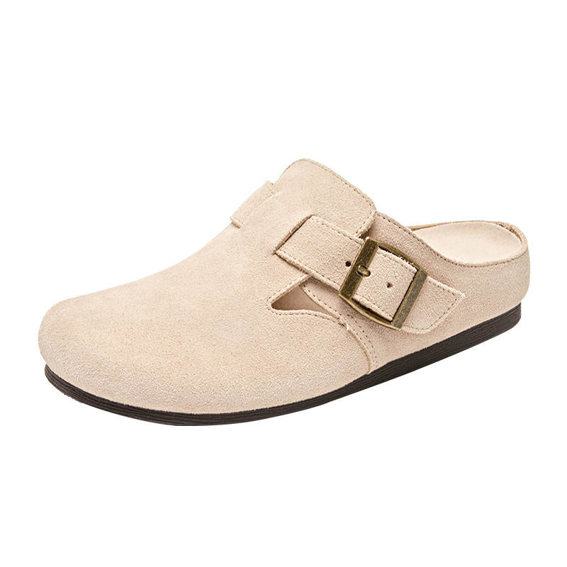 QINGZHUHU Rubber Sole Quiet Slip Resistant Closed Toe Slippers Women's