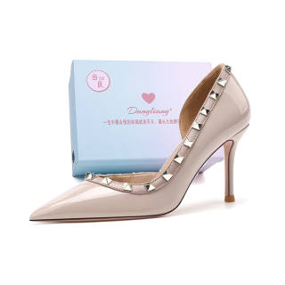 DANGLIANG Suede Slim Heel High Heels 10cm Women's