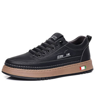 Poitulas Cow Split Leather Low top Skateboard Shoes Men's