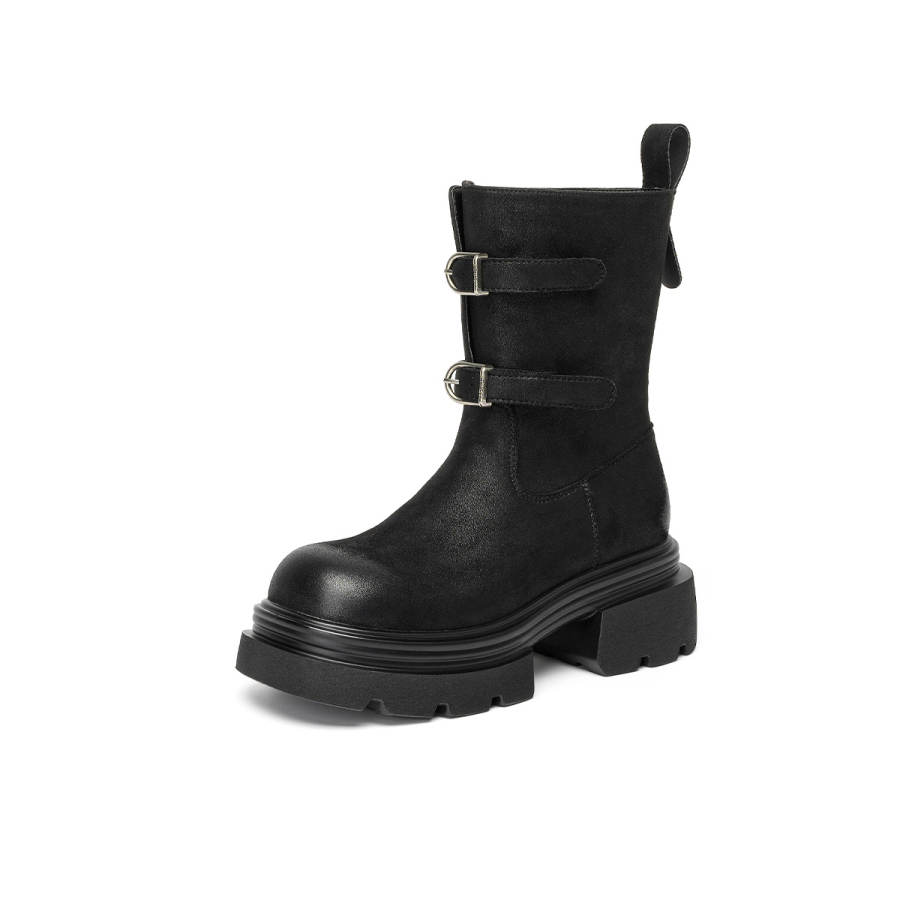 GEMEIQ GEMEIQ Combat Boots Women's Black/Coffee