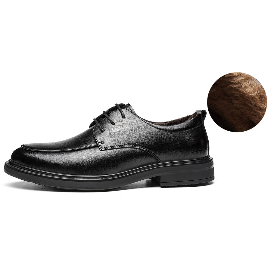 CHINT Casual Leather Shoes Men's Low Top Black
