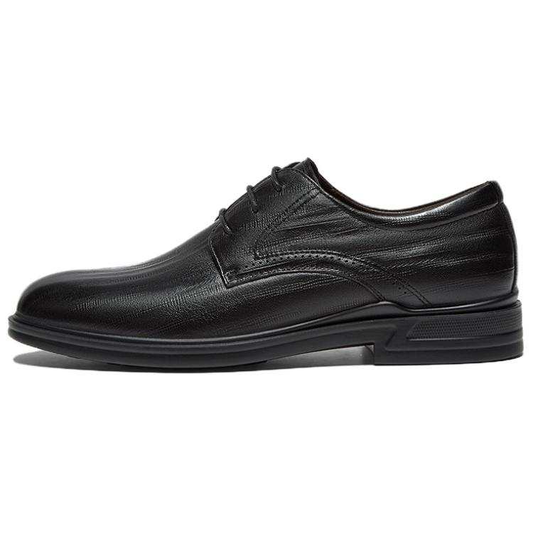 BASTO Casual Leather Shoes Men's Low Top Black
