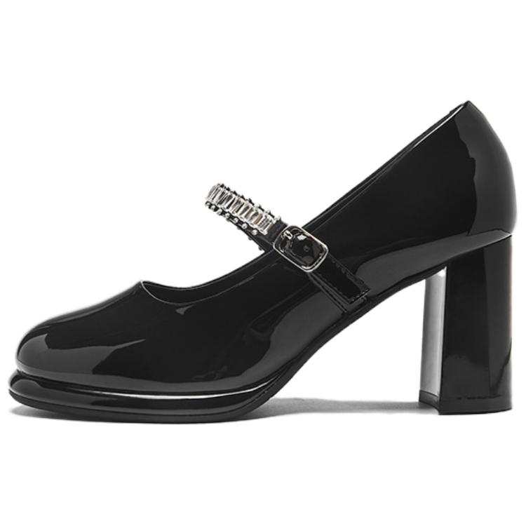 AGSDON Artificial Leather Mary Jane Shoes 7.5cm Women's