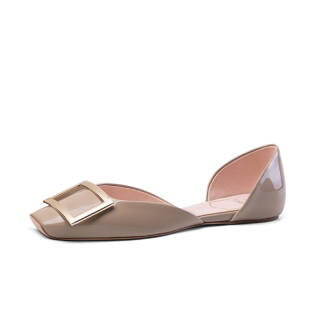 LUKECSION Patent Leather Casual Shoes Flat Women's