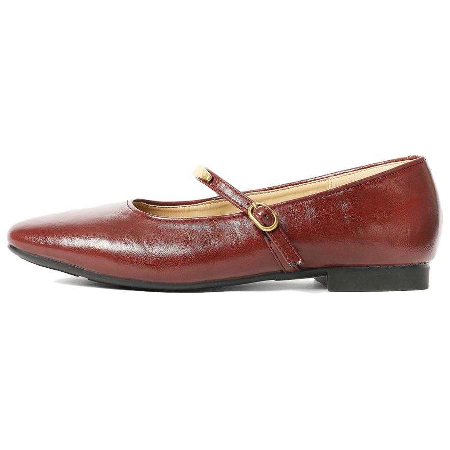 Senda Mary Jane Shoes Women's Coffee/Beige/Black/Burgundy