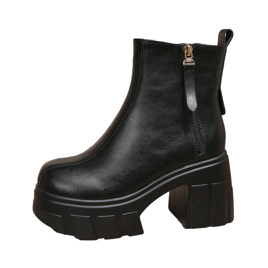 Forest Princess Forest Princess Cow Split Leather Ankle Boots Women's Black