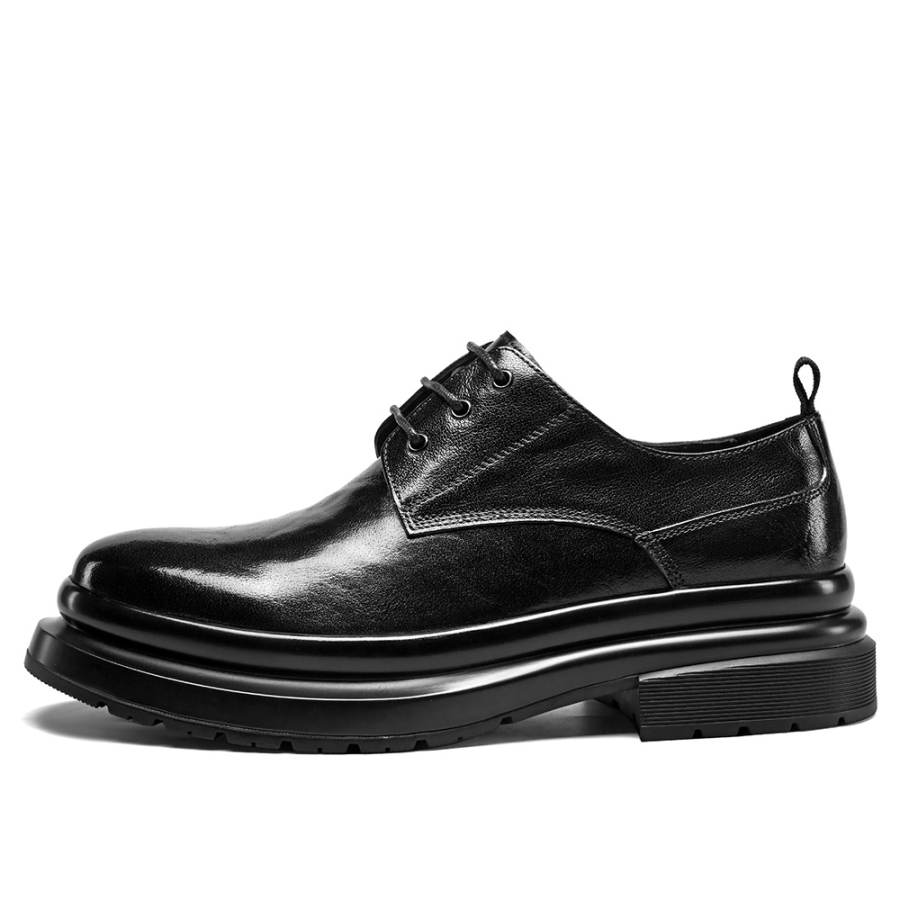 YEARCON YEARCON Casual Leather Shoes Men's Low Top Dark Brown