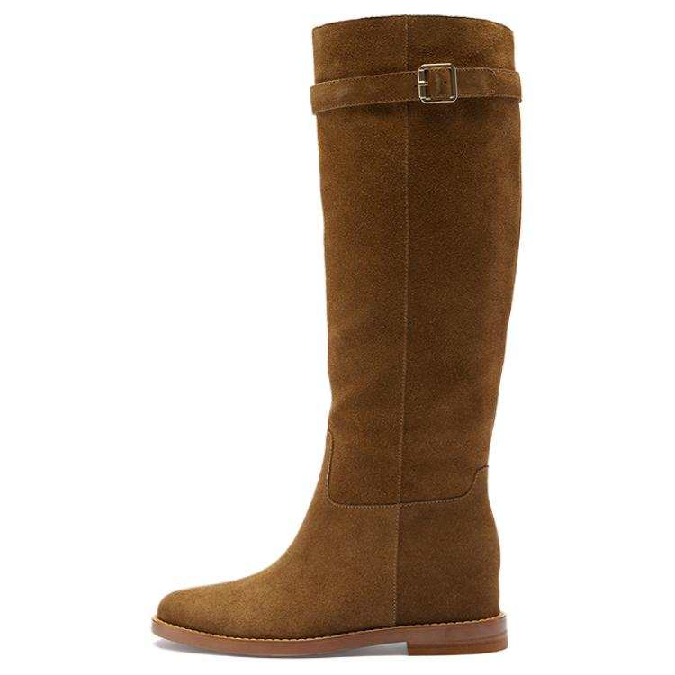 Le Saunda Cow Leather Knee high Boots 5CM Women's