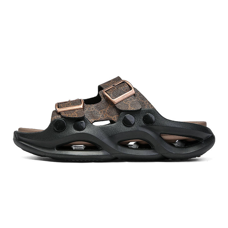 YINGLUNQISHI EVA Abrasion Resistant Abrasion Resistant Slide Slippers Unisex Brown