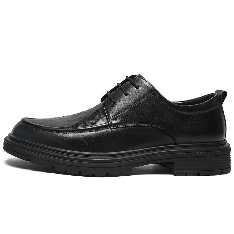Mulinsen Casual Leather Shoes Men's Low Top Black/Brown