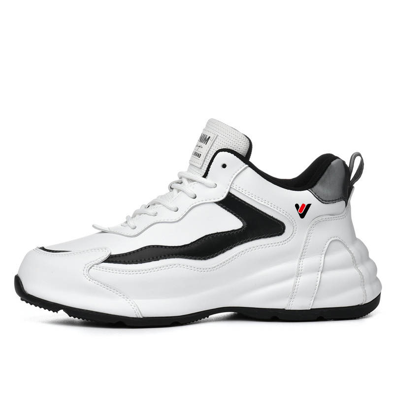 YALU Casual Shoes Men's Mid Top Black/White
