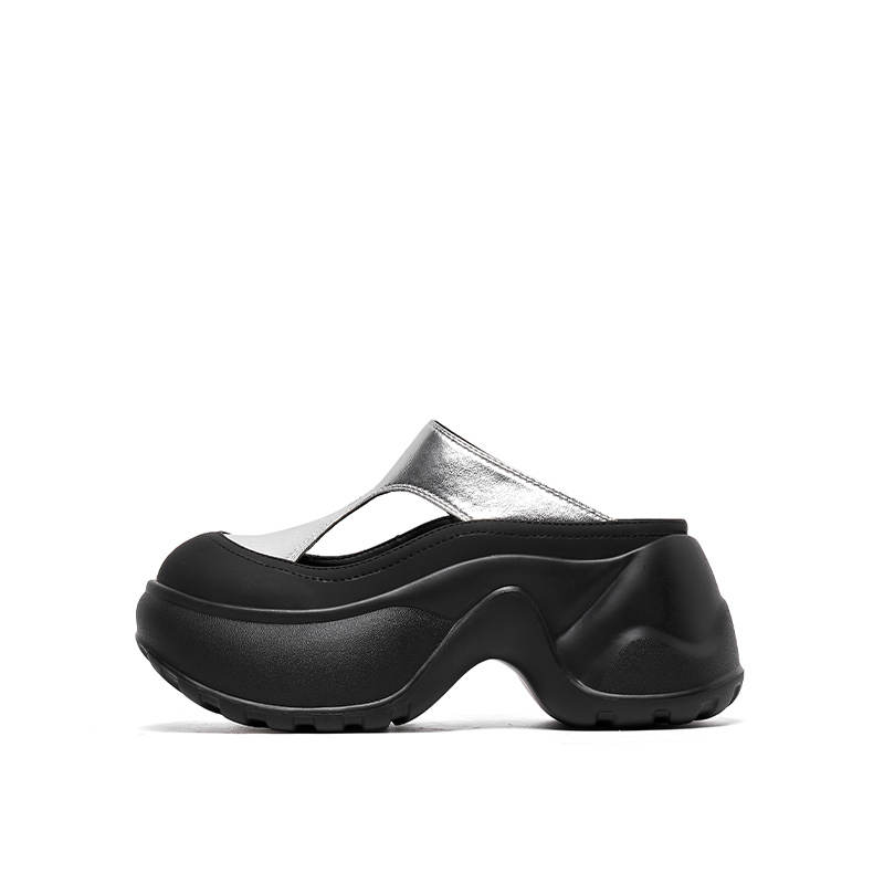LEE COOPER EVA Leather Patchwork Cut Out Quiet Odor Resistant Closed Toe Slippers Women's