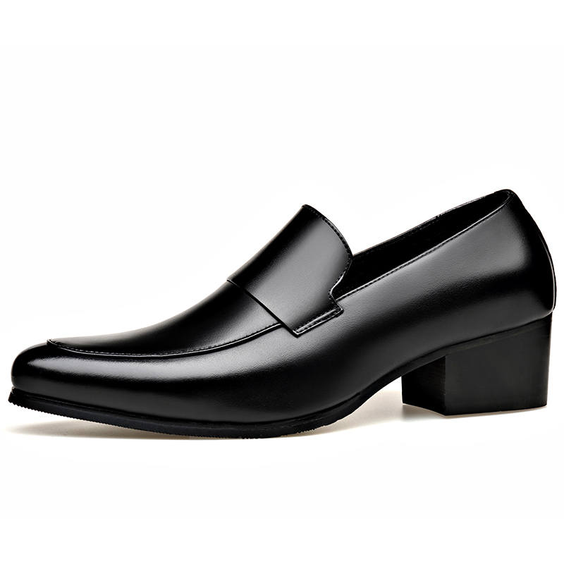 KACHILANG Casual Leather Shoes Men's Low Top Black
