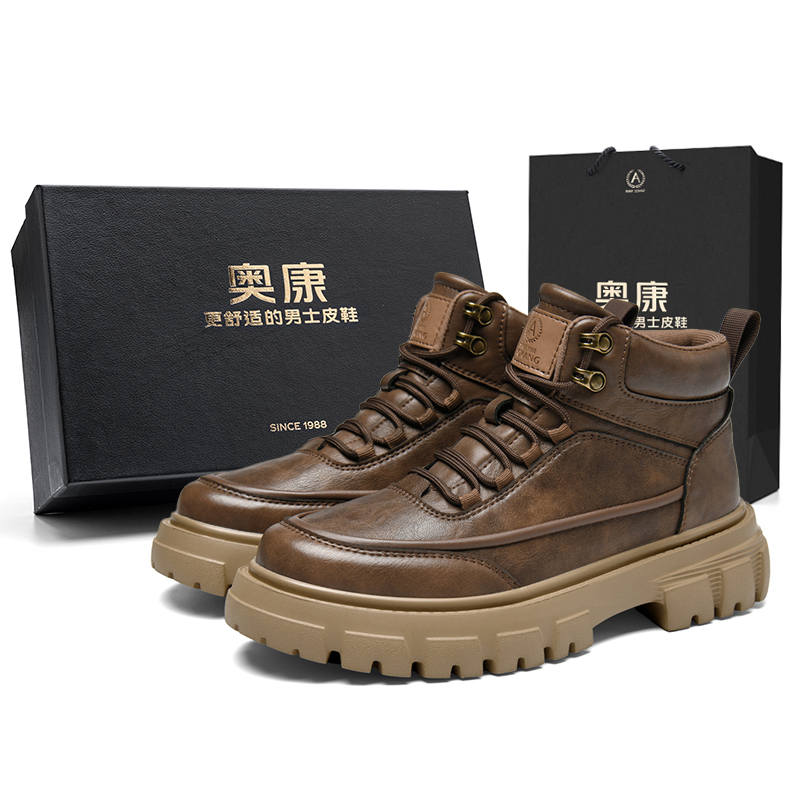 AOKANG AOKANG Short Mid Calf Combat Boots Men's