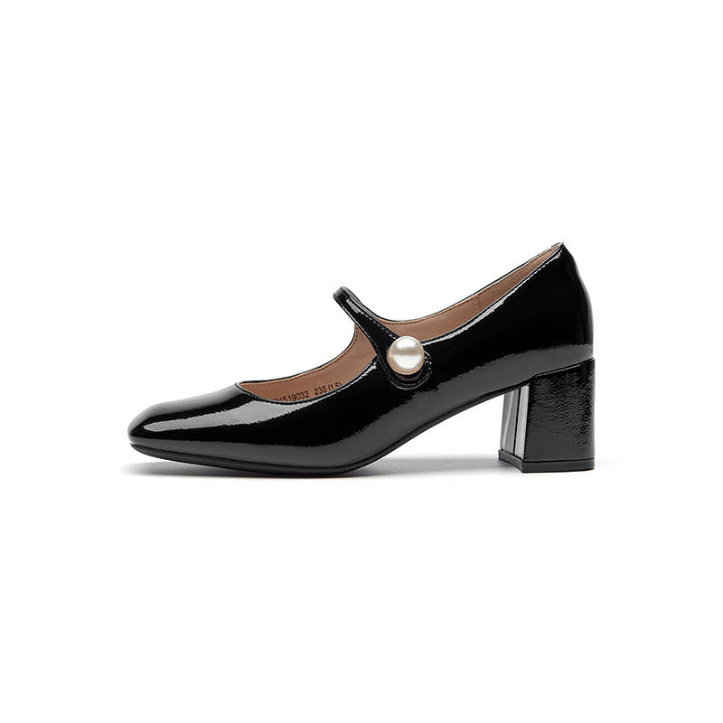 FIVE PLUS FIVE PLUS Chunky Heel Mary Jane Shoes Women's