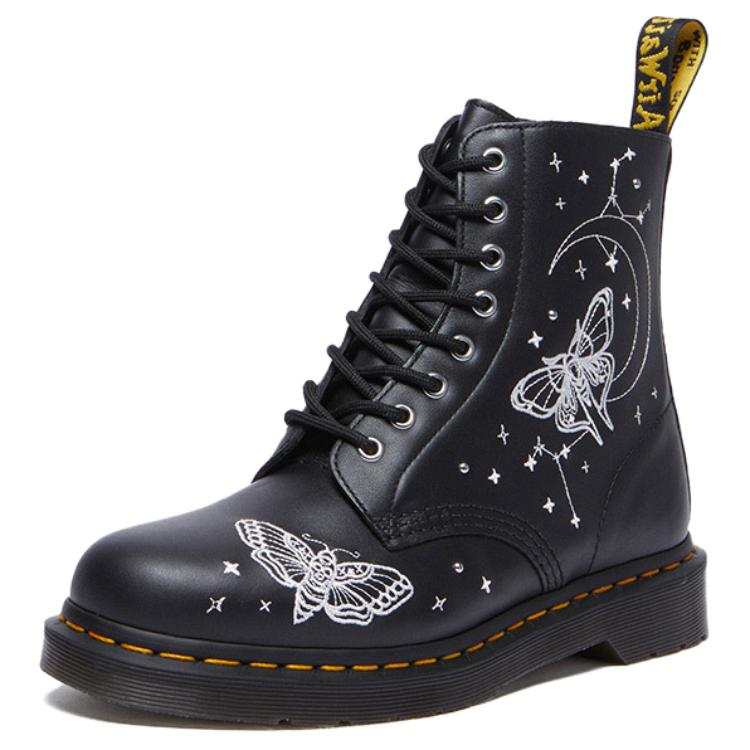 Dr.Martens Cow Leather Crew Combat Boots Unisex Black