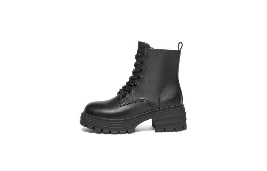 BELLE 13cm Combat Boots 5CM Women's Black