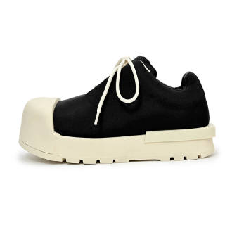 RANQI Height Increasing Abrasion Resistant Height Increasing Abrasion Resistant Low top Casual Shoes Unisex Black