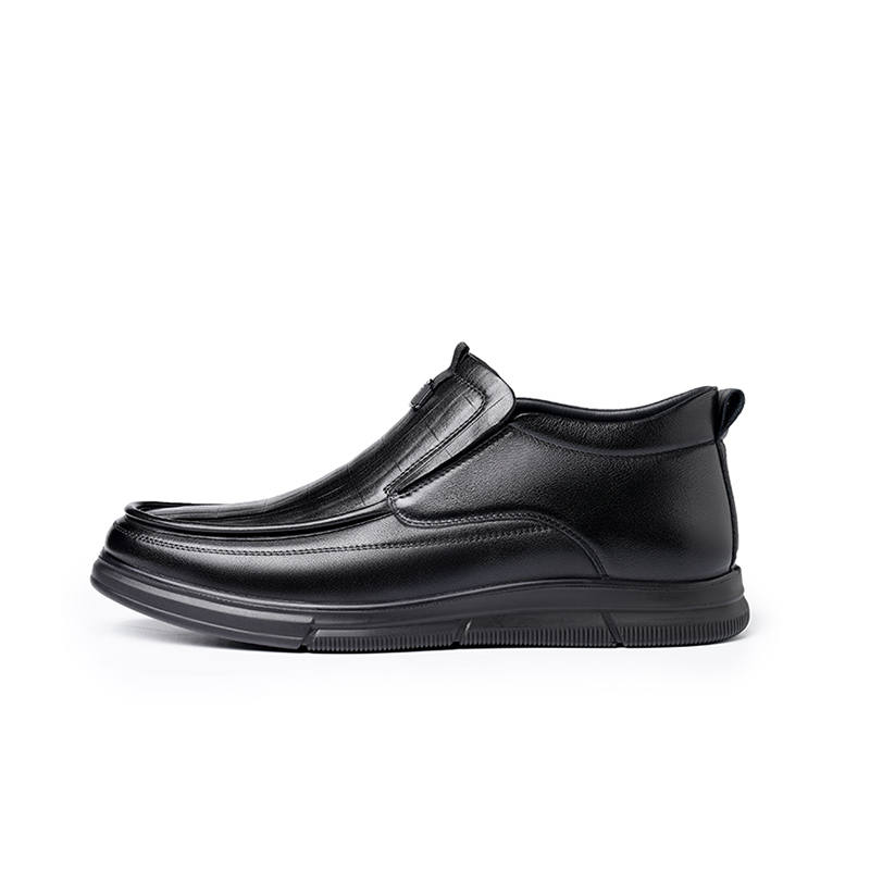 LAORENTOU Top Grain Cow Leather Casual Shoes Men's Black