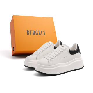 BURGELY Low top Skateboard Shoes Women's Beige Black