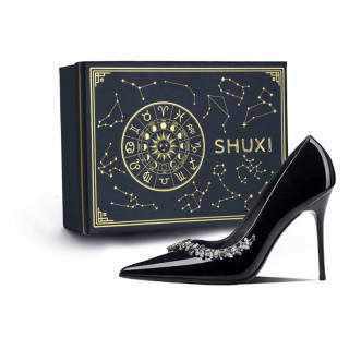 SHUXI Pu Slim Heel High Heels 8cm Women's