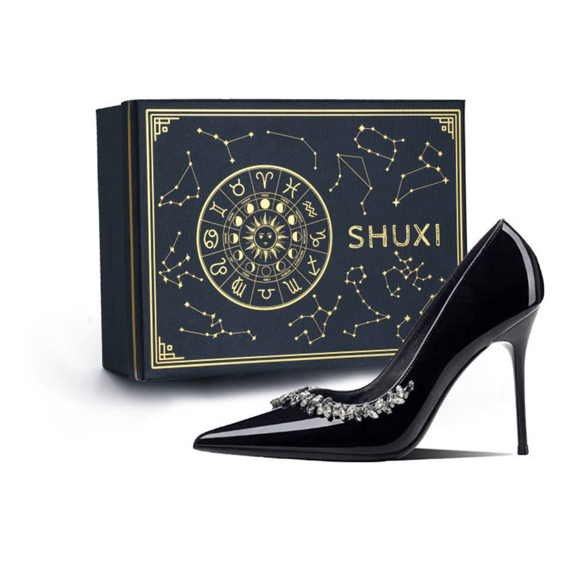 SHUXI Pu Slim Heel High Heels 8cm Women's
