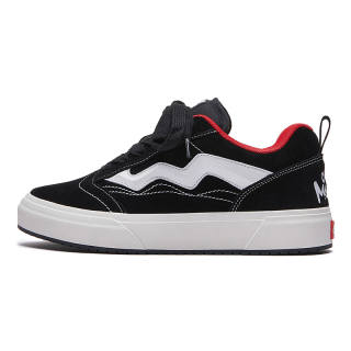 MASONONCE Slip Resistant Abrasion Resistant Slip Resistant Abrasion Resistant Low top Skateboard Shoes Unisex Black Red