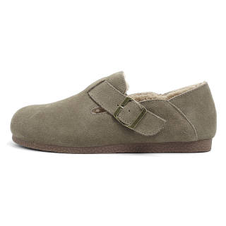 CENTRAL&KITTY Thickened And Fleece Lined, Slip on Platform, Thermal Fully Enclosed Lazy Style Birkenstock Shoes Women's