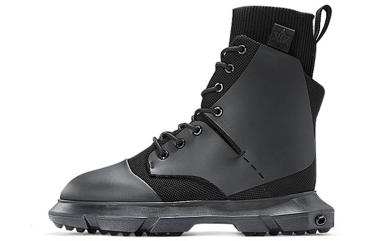 NORVINCY Trendy Brand Mid Top Platform Combat Boots Spring Fall Unisex