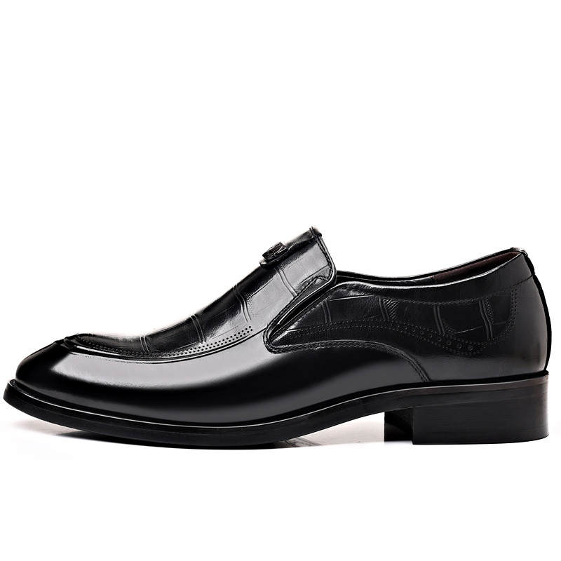 POPULAR ROUSE PR Top Grain Cow Leather Casual Shoes Men's Black
