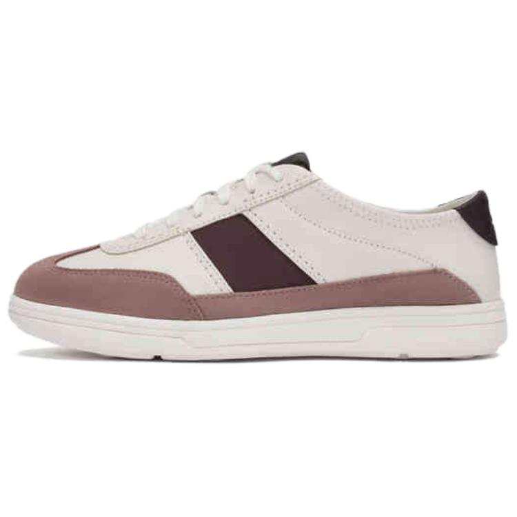 Clarks Craftravel Izy Cow Leather Low top Skateboard Shoes Women's White Red