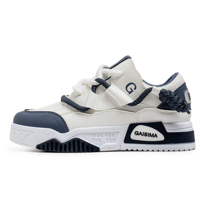 JANECO Leather Low top Skateboard Shoes Men's