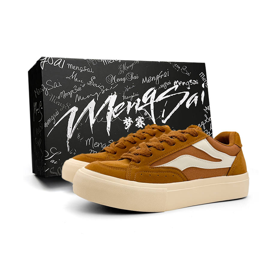 Mengsai Slip Resistant Abrasion Resistant Slip Resistant Abrasion Resistant Low top Canvas Shoes Men's Camel