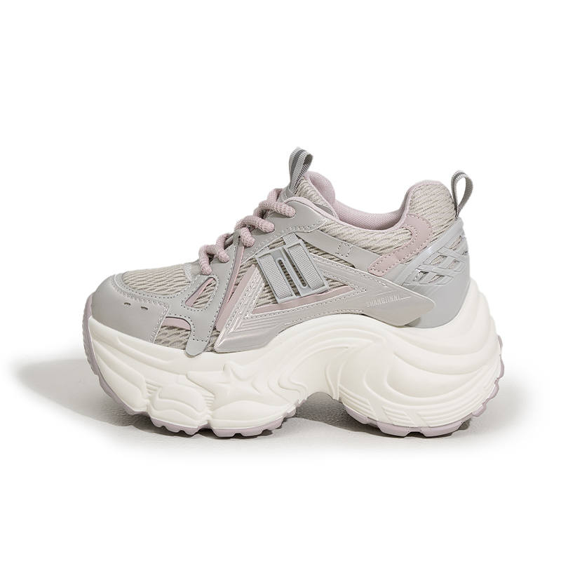 MILANLIANGE Cushioning, Wear Resistant Low top Chunky Sneakers Women's
