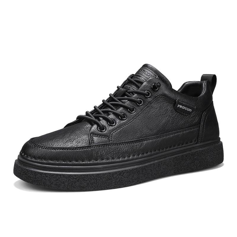 YEARCON YEARCON Skateboard Shoes Men's Low Top Agate Black, Chestnut Brown