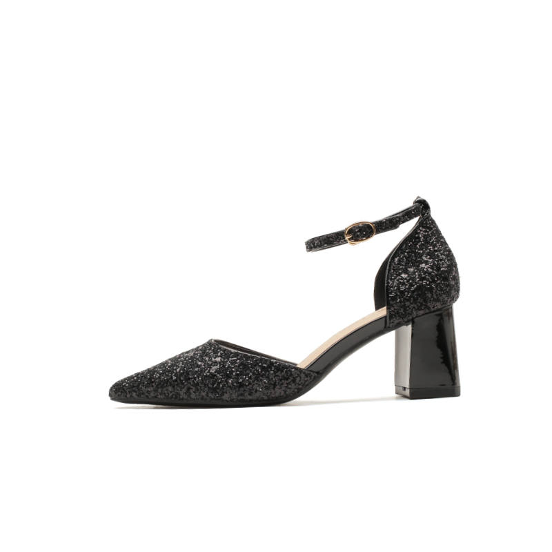 QITUMAUL Chunky Heel High Heels 6.5cm Women's