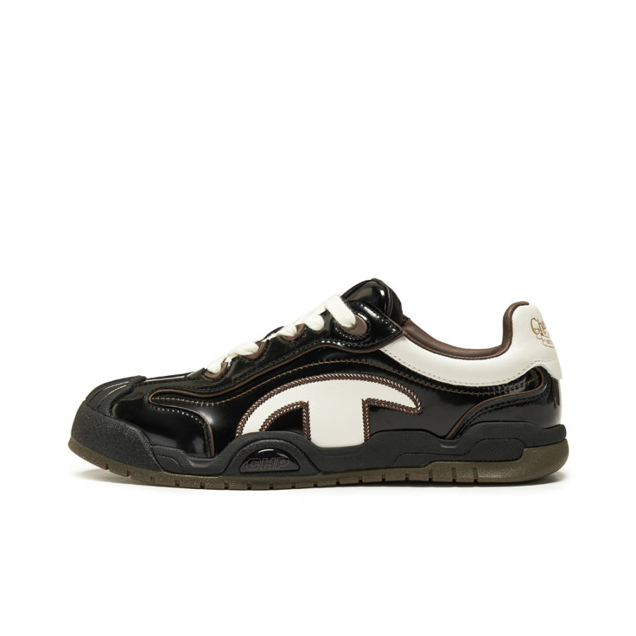 Champion Textile, Synthetic Leather Low top Skateboard Shoes Women's Black/Milk White