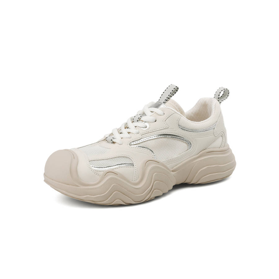 BOERDIQI Synthetic Leather Low top Casual Shoes Women's Beige