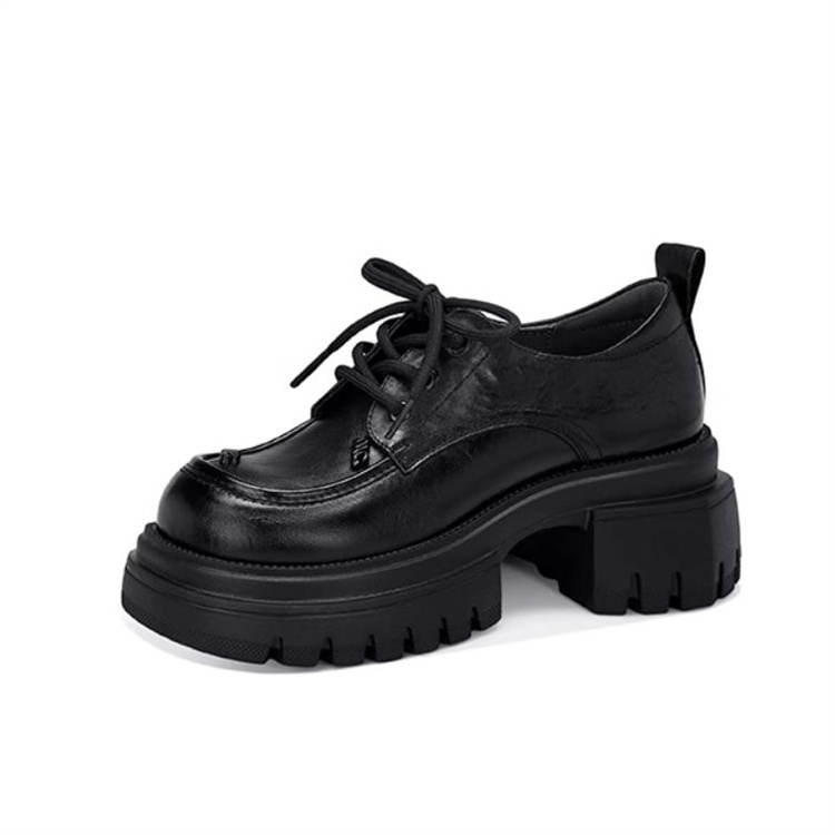 JESSICA SOPHIA Top Grain Cow Leather Loafers 6CM Women's
