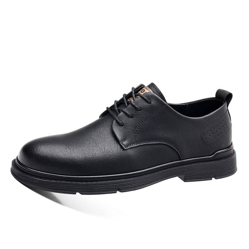 CITONGXIANSHENG Top Grain Cow Leather Casual Shoes Men's Black