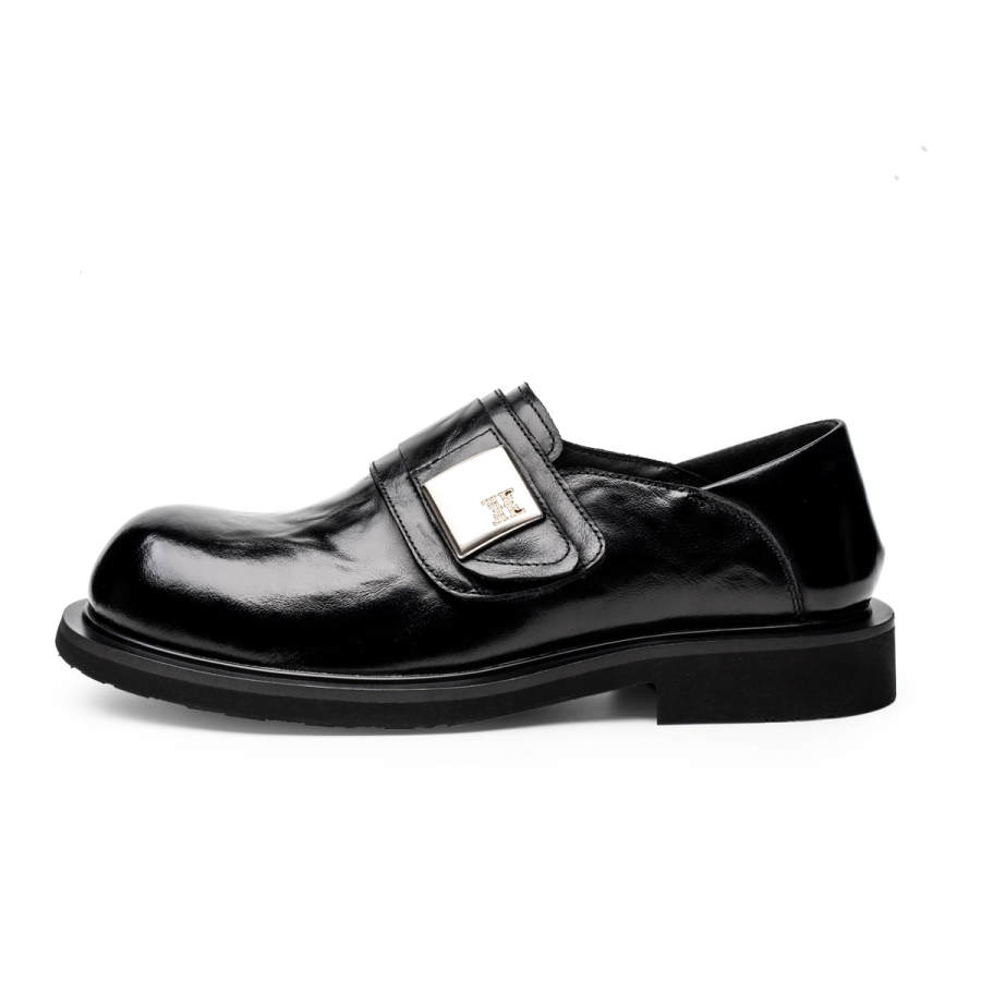 FED FED Casual Leather Shoes Men's Low Top Black
