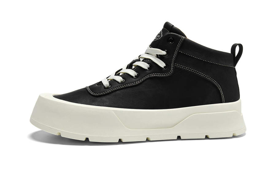 HLA Skateboard Shoes Men's Mid Top Black, Dark Brown